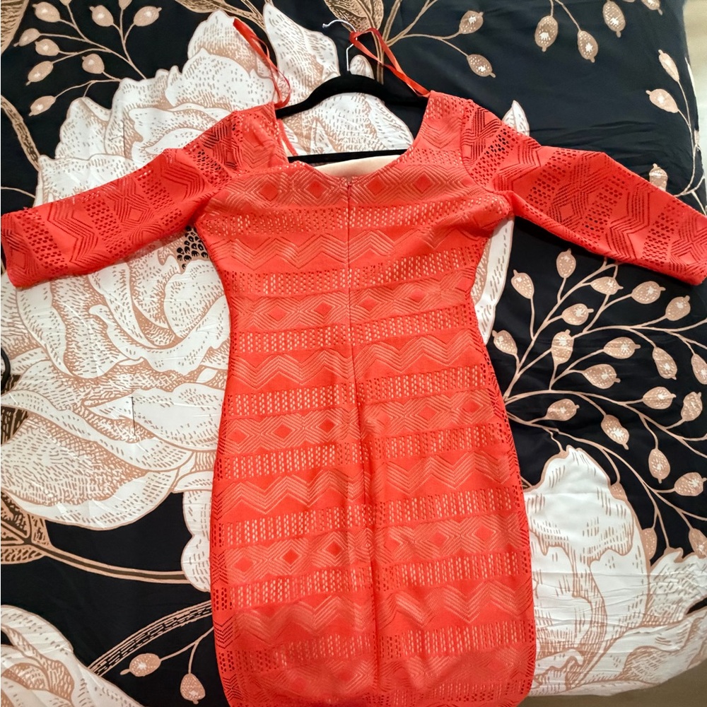 Orange Lace Dress